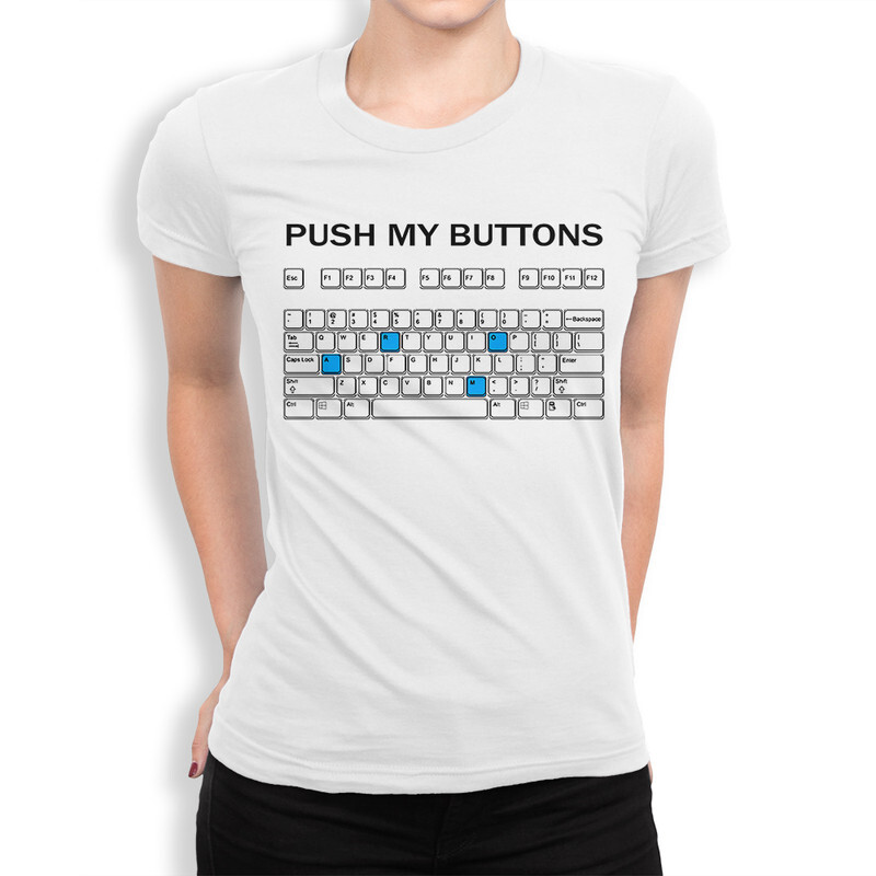 

Футболка женская DS Apparel Push My Buttons 987356-1 белая L, Белый, Push My Buttons 987356-1