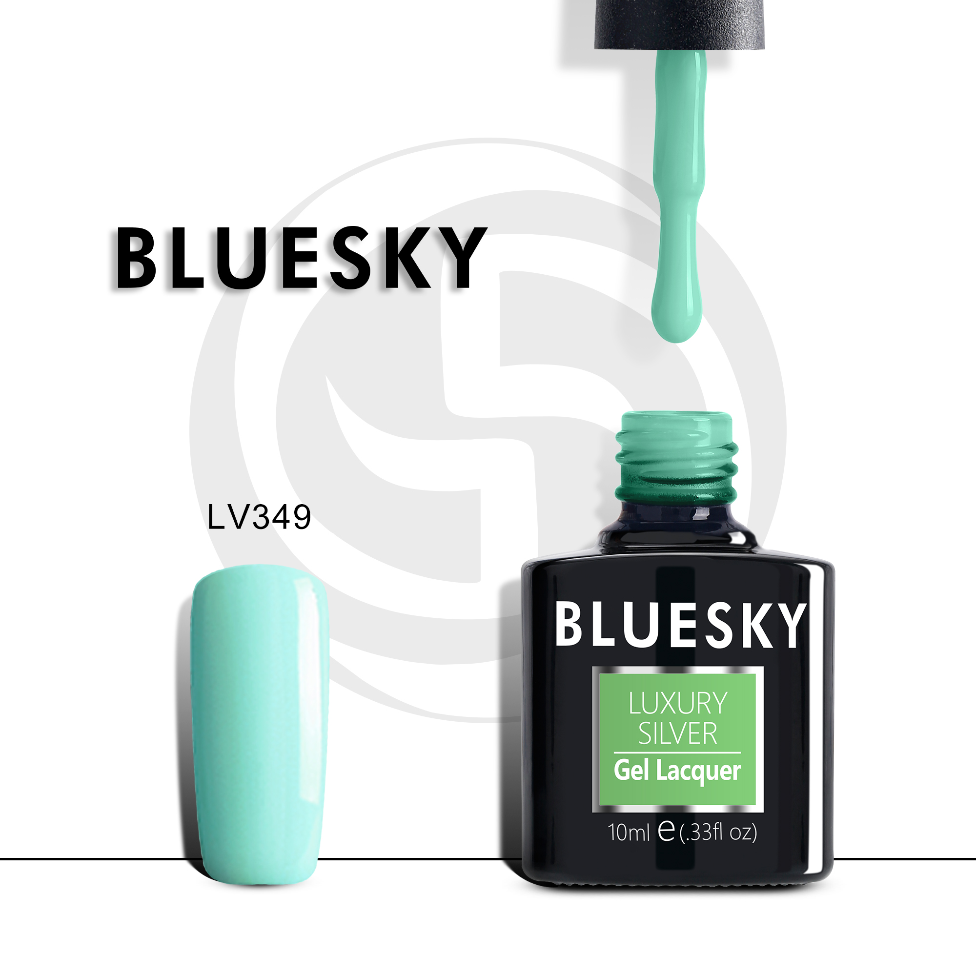 

Гель-лак №349 Luxury Silver 10 мл, BLUESKY