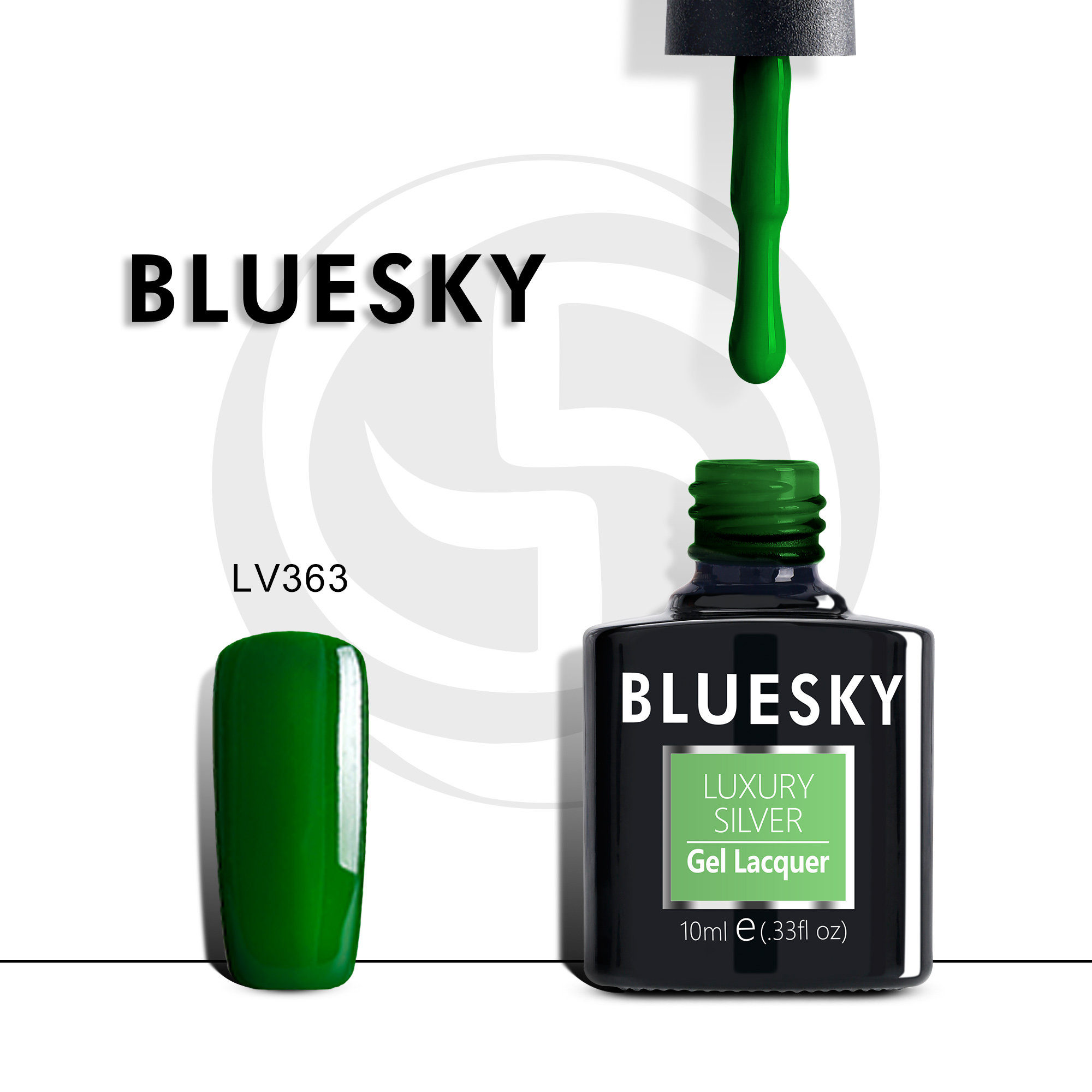 Гель-лак №363 Luxury Silver 10 мл, BLUESKY