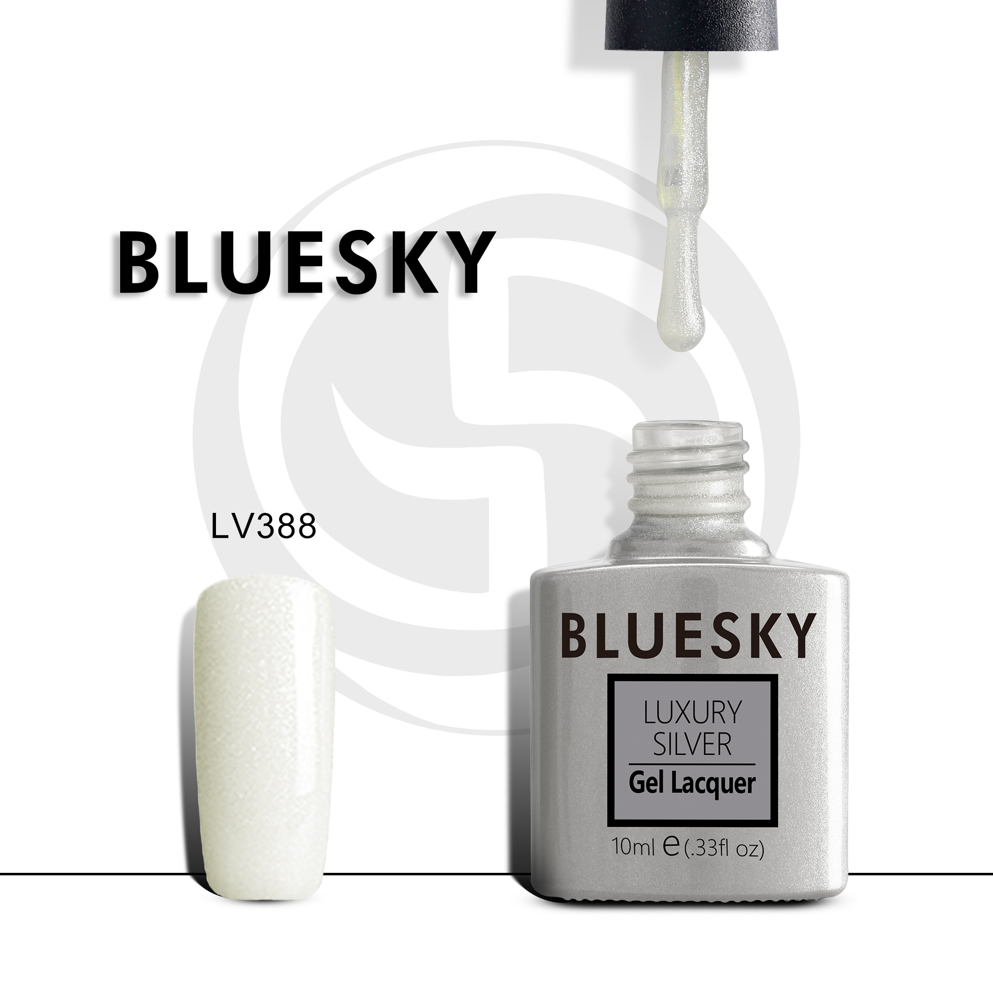 

Гель-лак №388 Luxury Silver 10 мл, BLUESKY