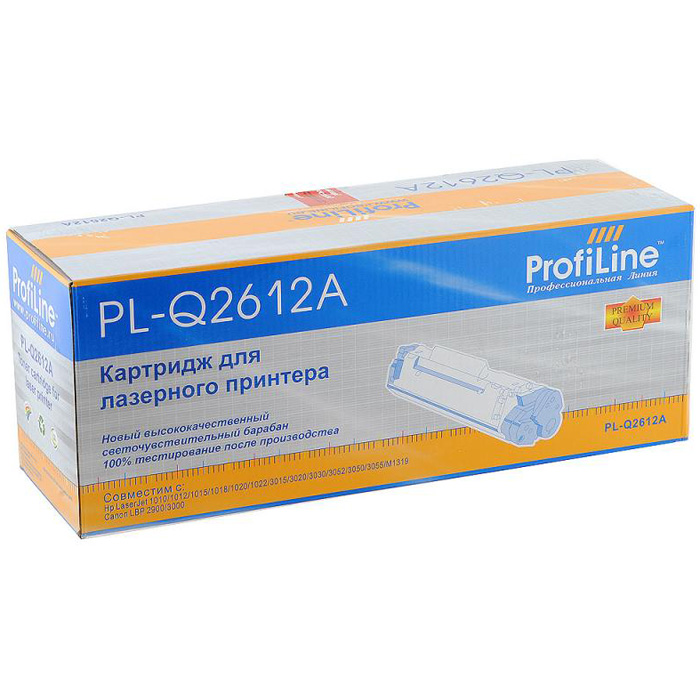 

Картридж ProfiLine PL- Q2612A/703 для HP LJ 1010/1012/1015/3015/3020/3030/1020/1022/3050, Черный