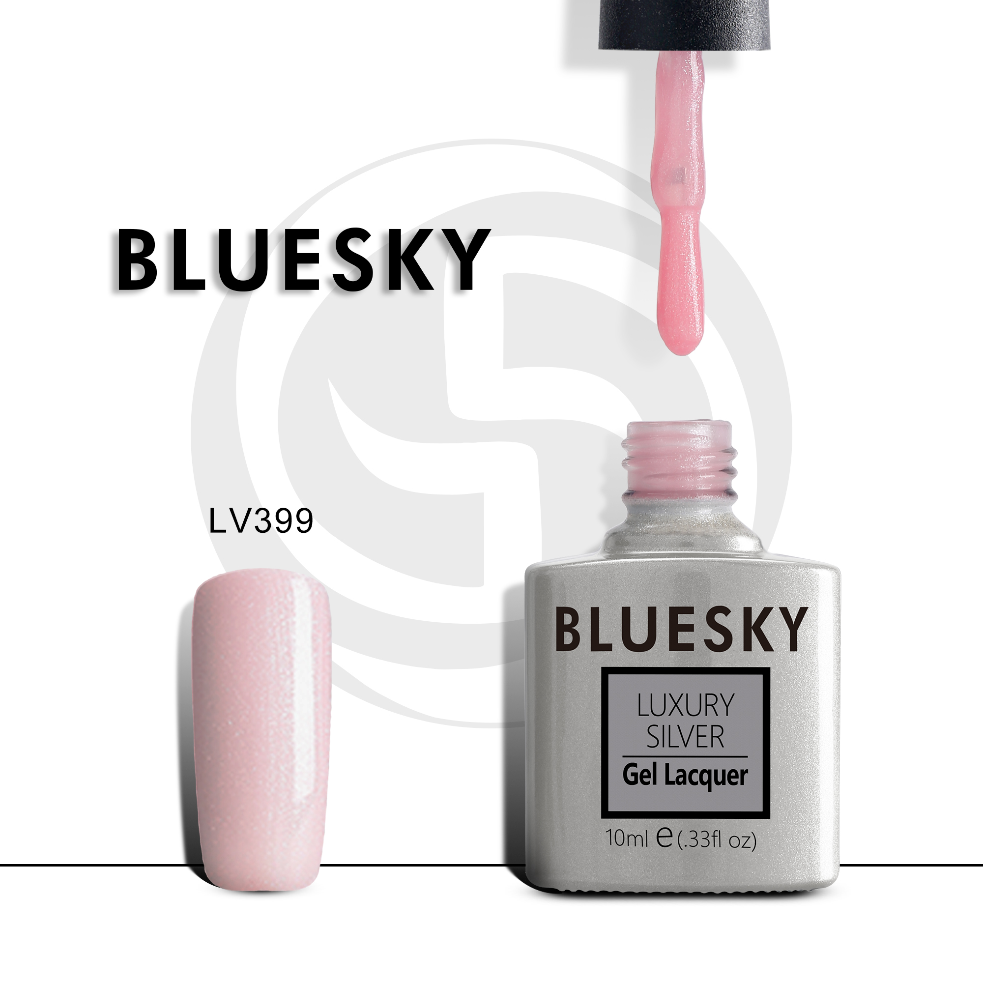 

Гель-лак №399 Luxury Silver 10 мл, BLUESKY