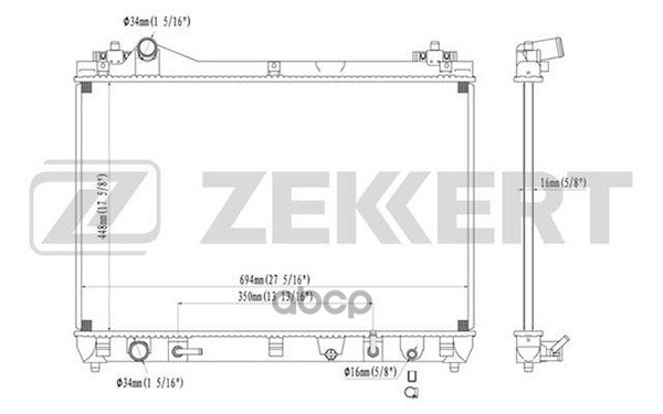 Радиатор Охл. Дв. Suzuki Grand Vitara (Jt  Te  Td) 05- Zekkert арт. mk-1199