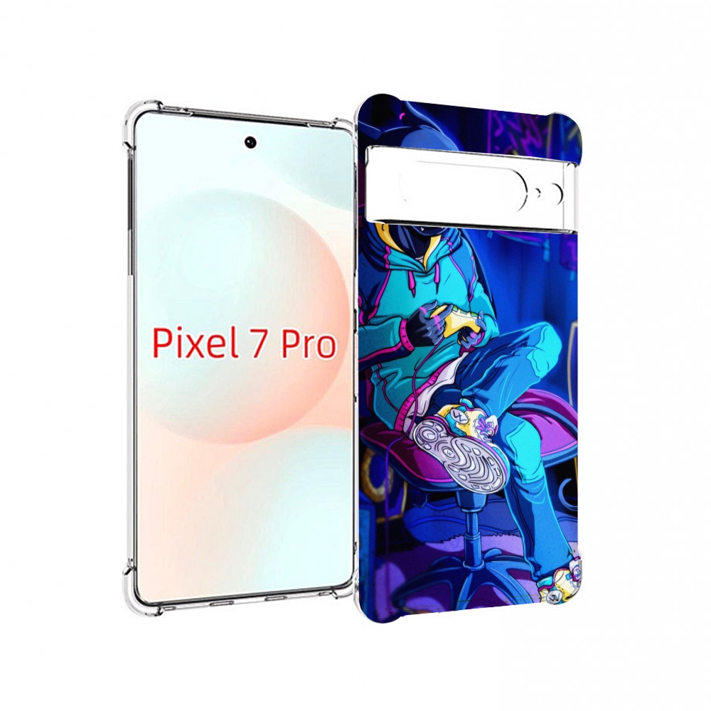 

Чехол Mypads Киберпанк Игрок Для Google Pixel 7 Pro, Прозрачный, Tocco