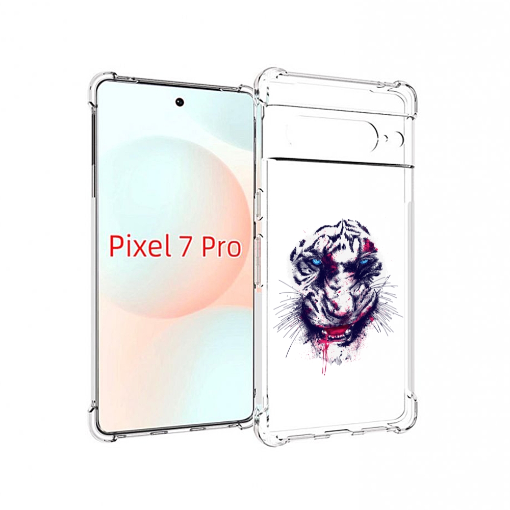 

Чехол Mypads Безумный Тигр Для Google Pixel 7 Pro, Прозрачный, Tocco