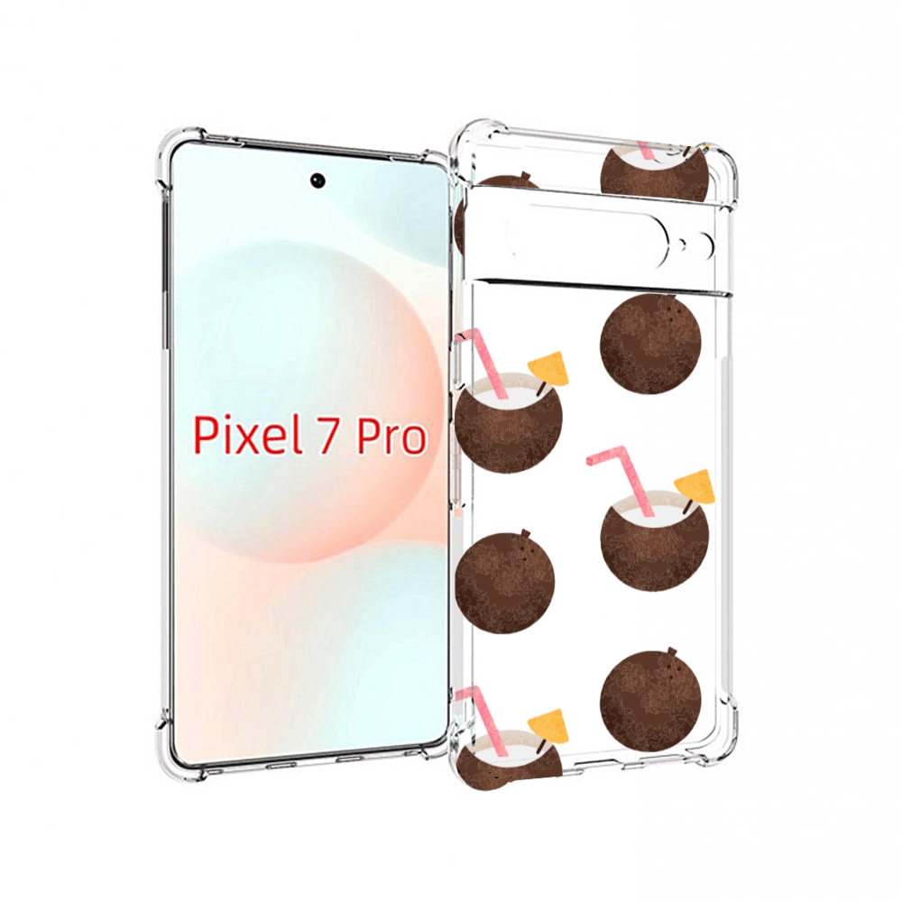 

Чехол Mypads Кокосики Для Google Pixel 7 Pro, Прозрачный, Tocco