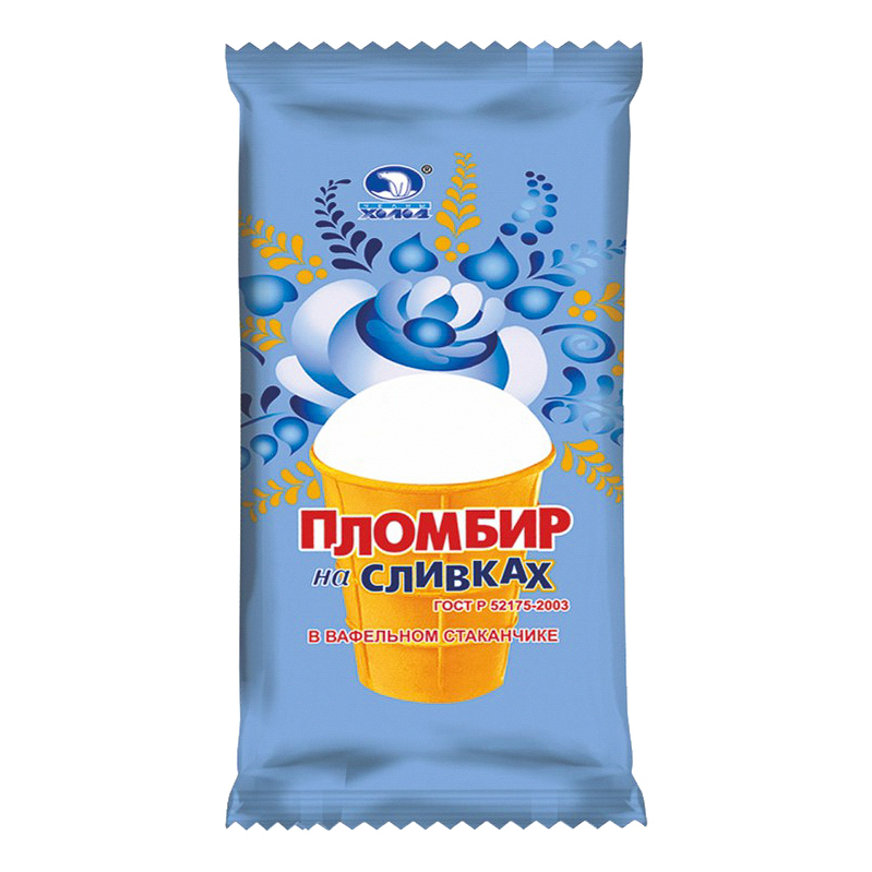 

Мороженое пломбир Челны Холод на сливках ванильный 75 г