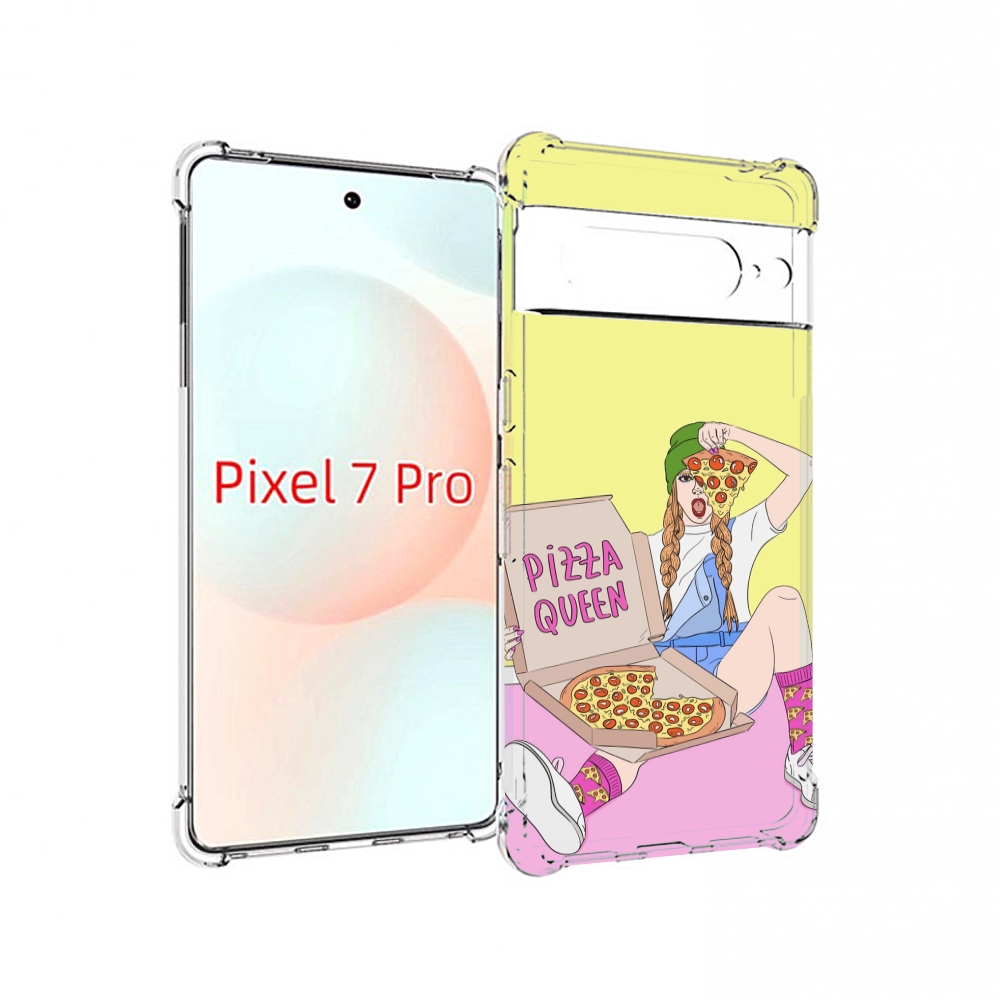 

Чехол Mypads Королева-Пиццы Женский Для Google Pixel 7 Pro, Прозрачный, Tocco