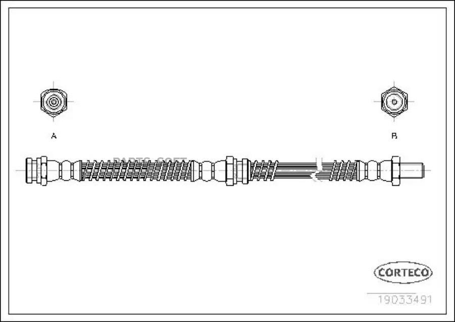 

Тормозной шланг CORTECO 19033491