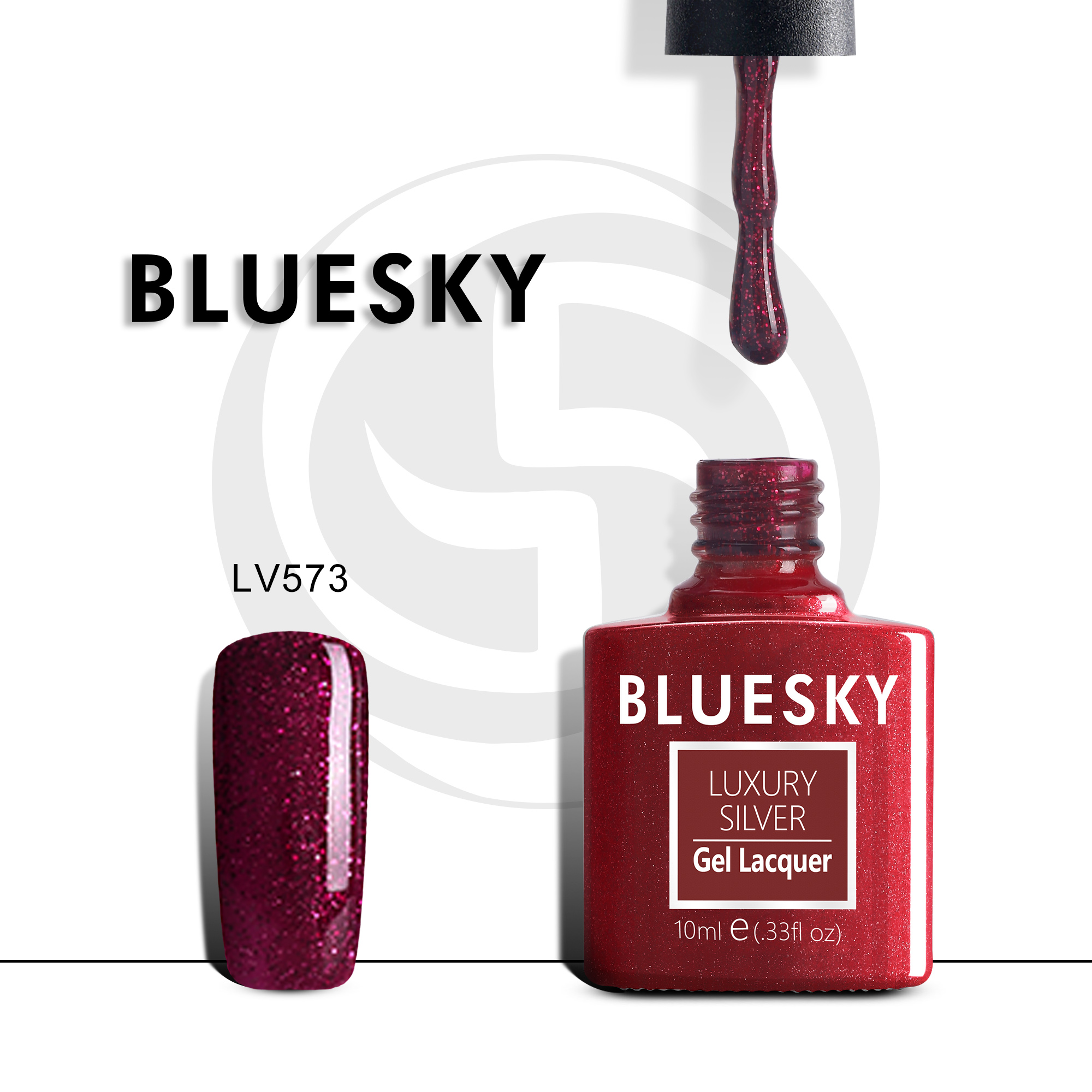 

Гель-лак №573 Luxury Silver 10 мл, BLUESKY