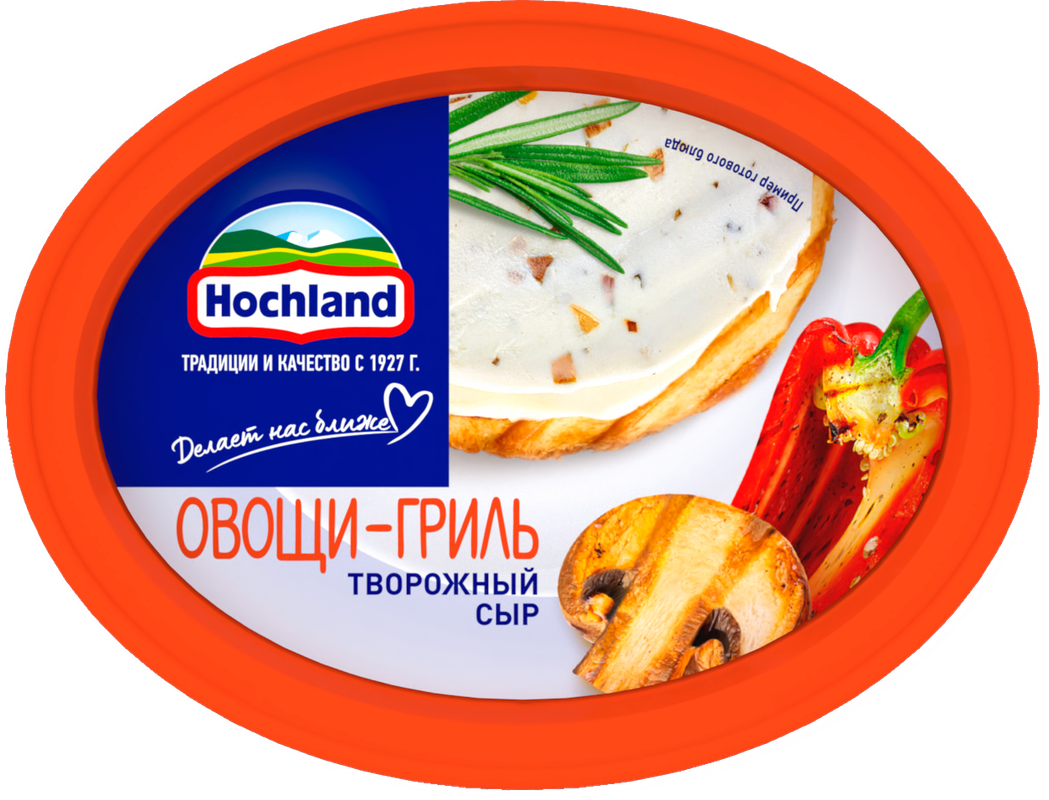 Сыр творожный Hochland овощи-гриль, 60%, 140 г