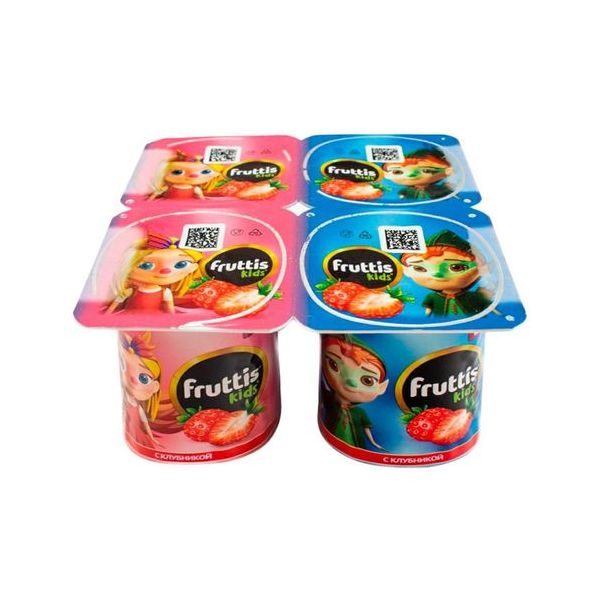 Йогуртный продукт Fruttis Кидс клубника 2,5% 110 г