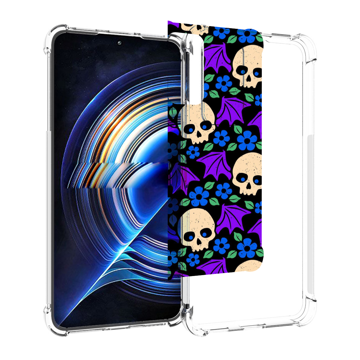 

Чехол MyPads крылатые черепа для Tecno Camon 19 Neo, Прозрачный, Tocco