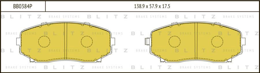 

Комплект тормозных колодок Blitz BB0384P