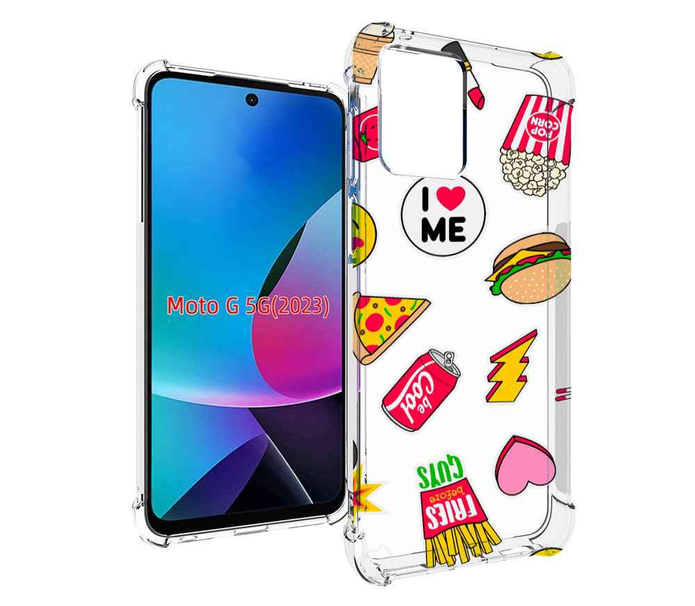 

Чехол MyPads фаст-фуд для MOTO G 5G 2023, Tocco