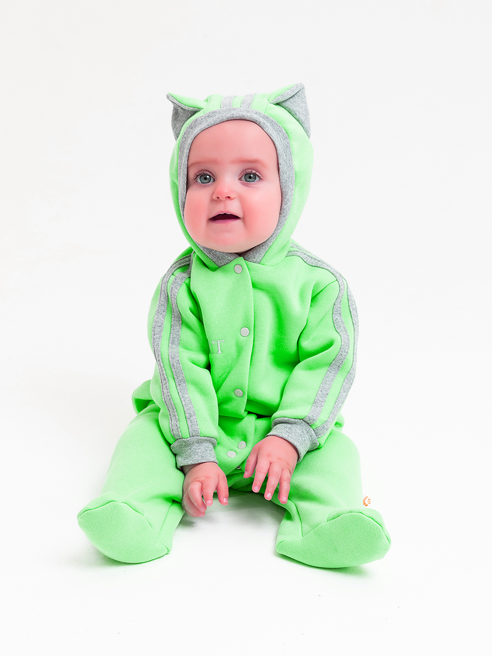 Комбинезон Желтый кот Спорт бирюзовый, р. 80