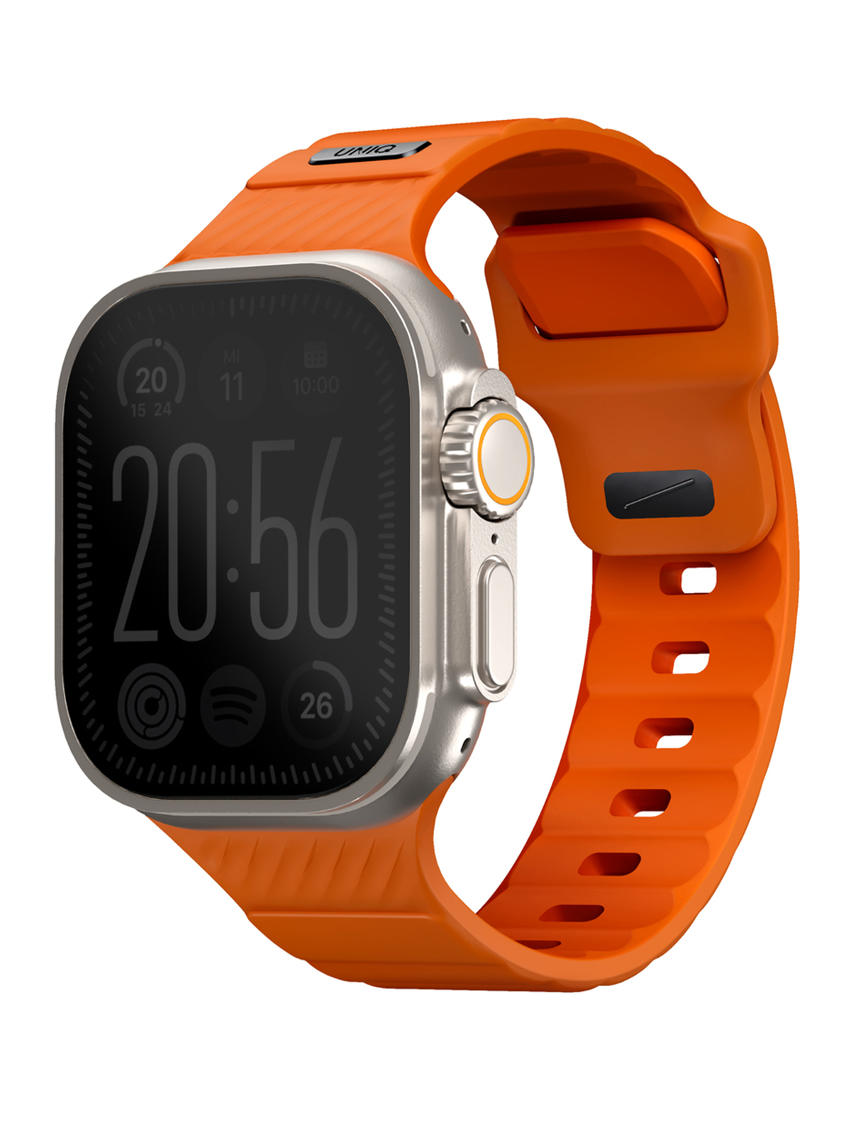 Ремешок Uniq для Apple Watch 49/45/44/42 mm STRIDE из каучука FKM Volt Orange