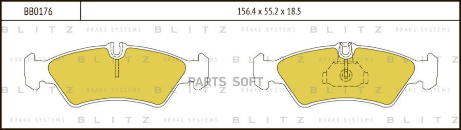 

Тормозные колодки BLITZ задние BB0176
