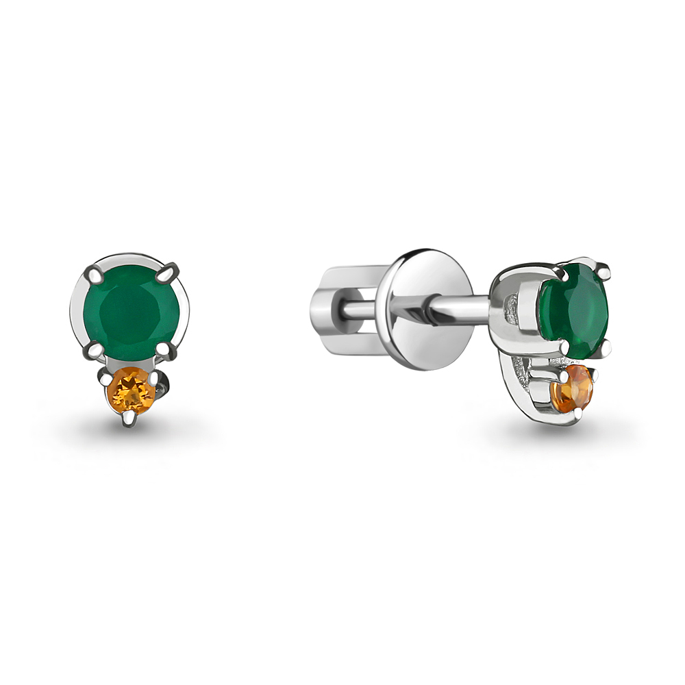 

Серьги из серебра с агатом Aquamarine 4480178_925_р, 4480178_925_р