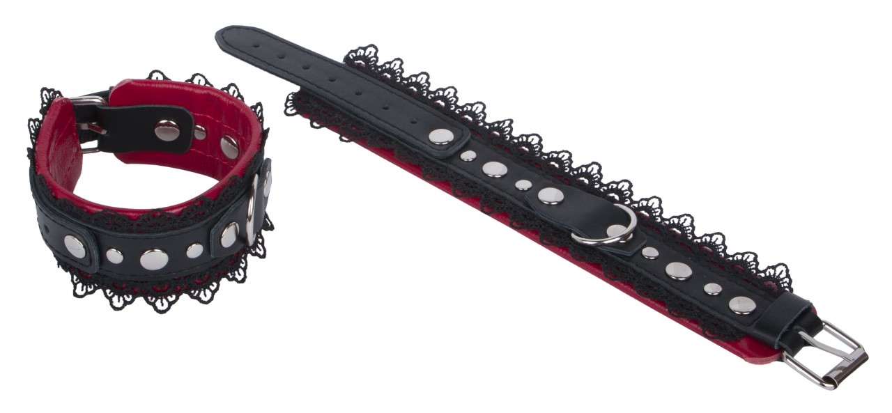 Наручники женские Fire Horse 001-006к красно-черный