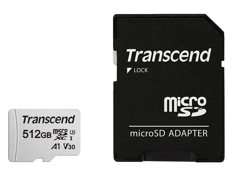 Карта памяти Transcend 300S Micro SD XC Class 10 UHS-I TS512GUSD300S-A