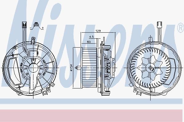 

Вентилятор Отопителя Салона Sкоdа Остаviа Iii (5Е) (13-) 1.2 Тsi NISSENS 87425