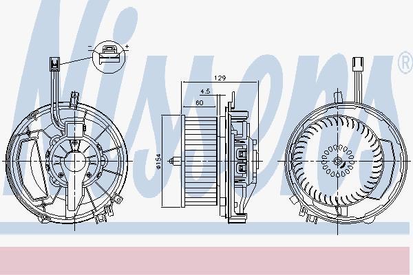 

Вентилятор Отопителя Салона Sкоdа Остаviа Iii (5Е) (13-) 1.2 Тsi NISSENS 87256