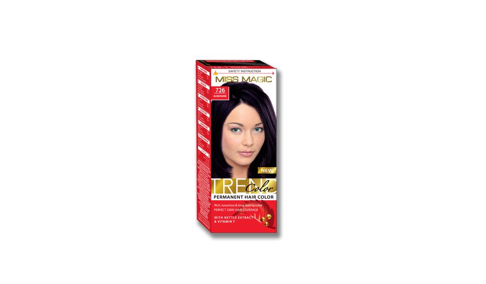 Краска Miss Magic для волос 726 баклажан тонизирующее средство с экстрактом крапивы в ампулах urtinol