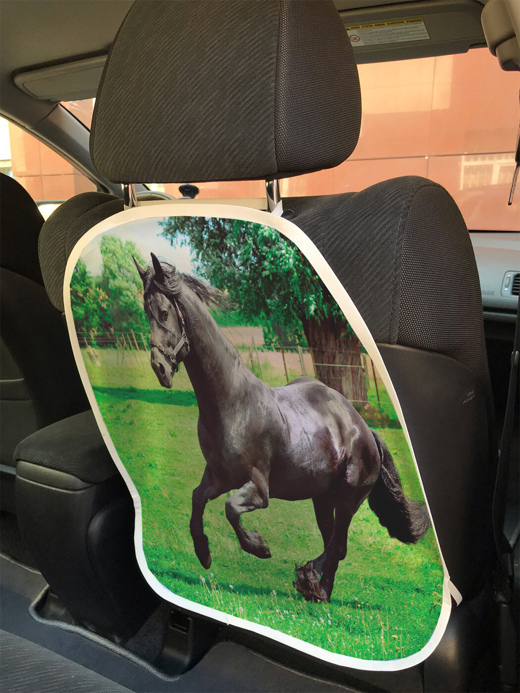 фото Накидка на спинку сиденья joyarty лошадь на прогулке, 45х62