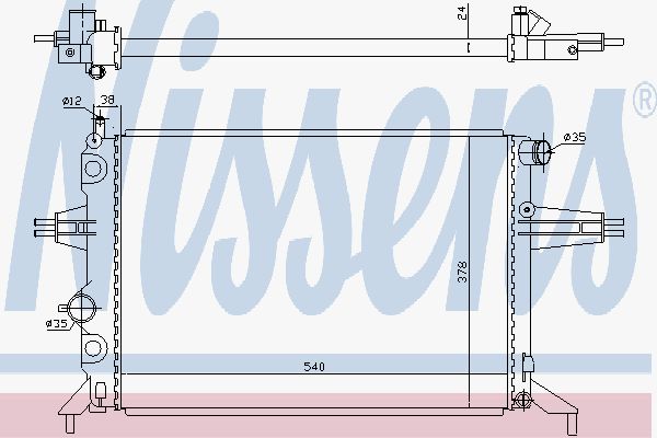 фото Радиатор ореl аsтrа g 1,2 98- nissens 63005a