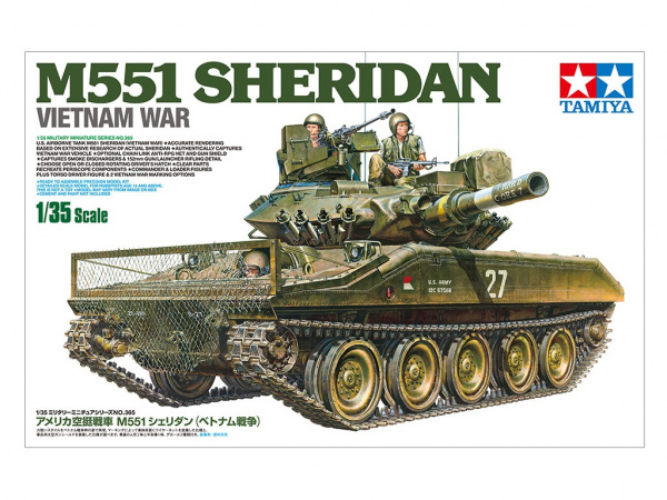 фото 35365 tamiya 1/35 американский танк м551 sheridan. вьетнамская война. с тремя фигурами