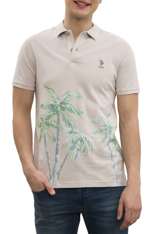 

Футболка-поло мужская G081SZ0110STAN U.S. POLO Assn. бежевая L, G081SZ0110STAN