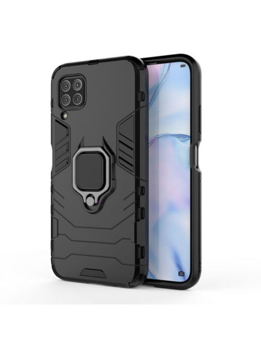 

Brodef Ring Противоударный чехол с кольцом для Huawei P40 Lite Черный
