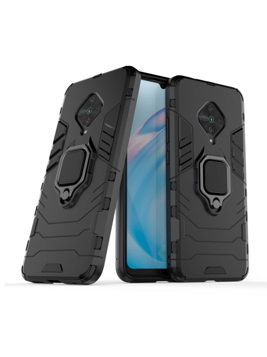 

Brodef Ring Противоударный чехол с кольцом для vivo V17 черный