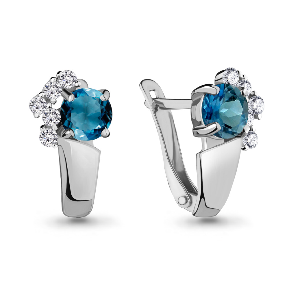 

Серьги из серебра с топазом Aquamarine 4480308А_925_р, 4480308А_925_р