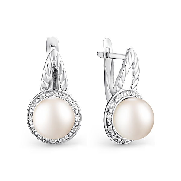 

Серьги из серебра с жемчугом Яхонт Ювелирный 182015, 182015