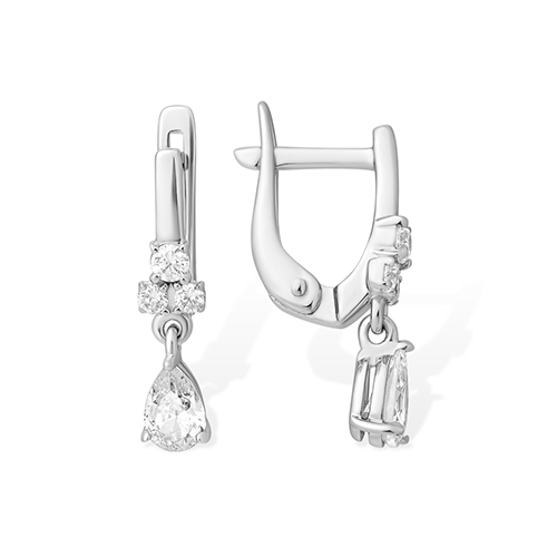 

Серьги подвески из серебра ЯХОНТ Золотой 182299, фианит, 182299