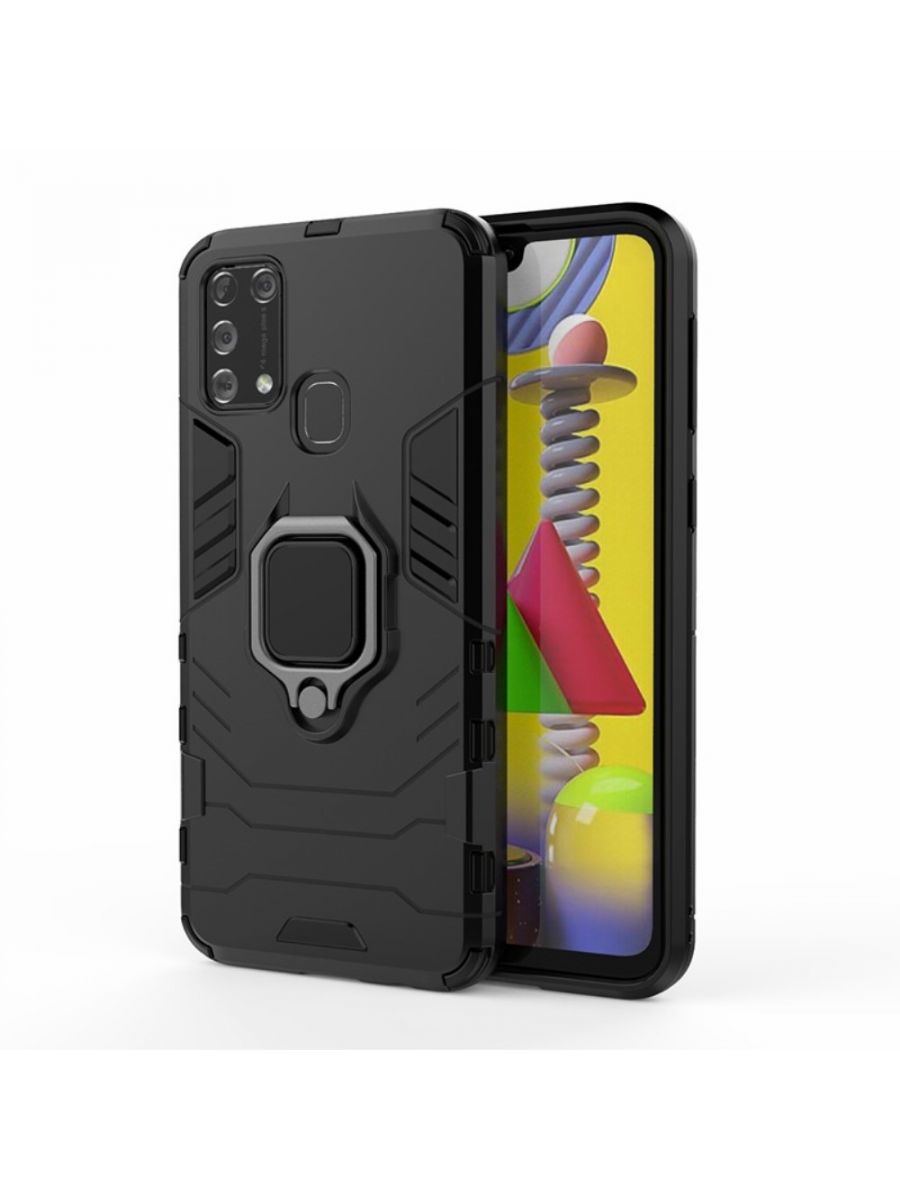 

Brodef Ring Противоударный чехол с кольцом для Samsung Galaxy M31 черный