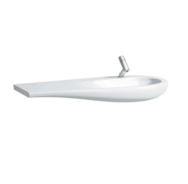 фото Раковина-столешница laufen il alessi 120x50 8.1497.4.400.104.1 полочка слева