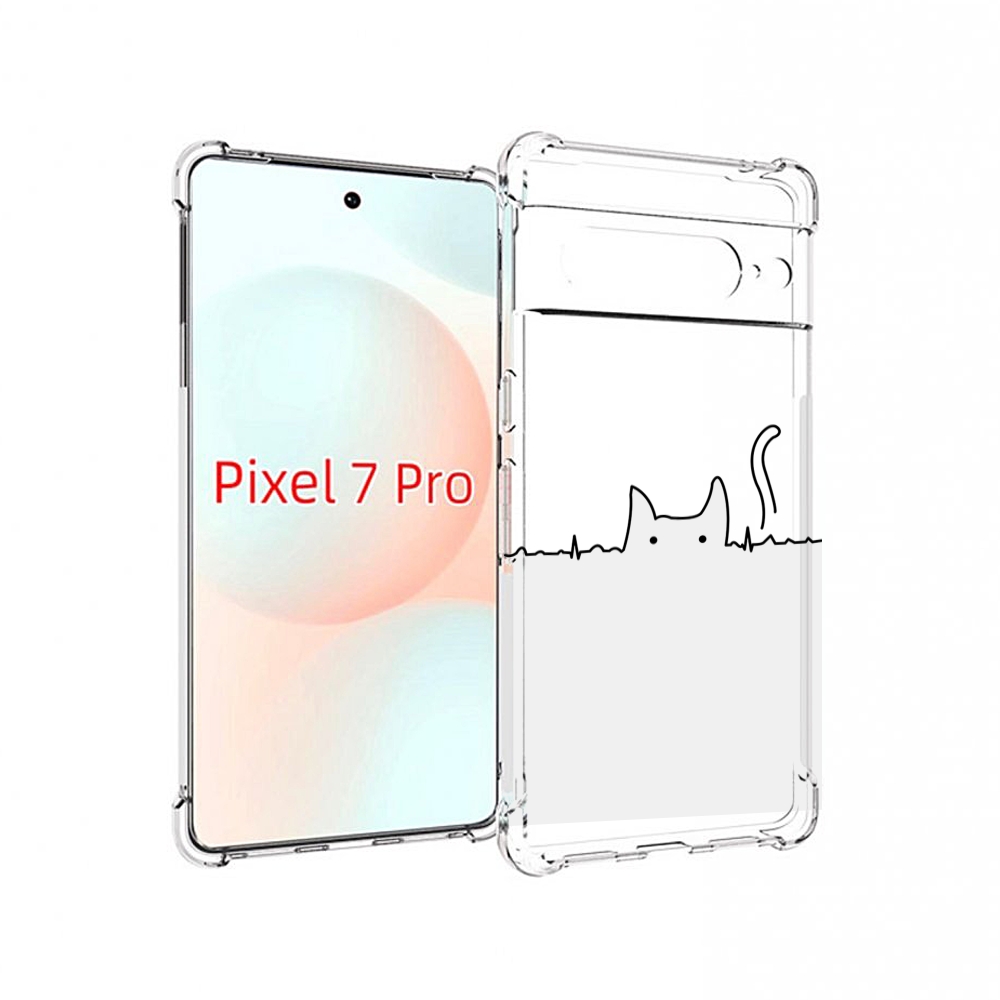

Чехол Mypads Кот-Музыкальный Для Google Pixel 7 Pro, Прозрачный, Tocco