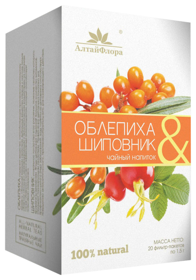 

Чайный напиток Облепиховый с шиповником 20 ф п * 1,5 г, Облепиховый с шиповником
