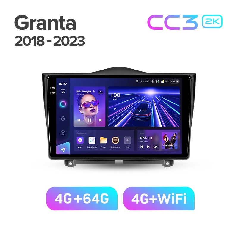 Магнитола TEYES LADA GRANTA 2018 г CC3 2K 464ГБ 3589000₽