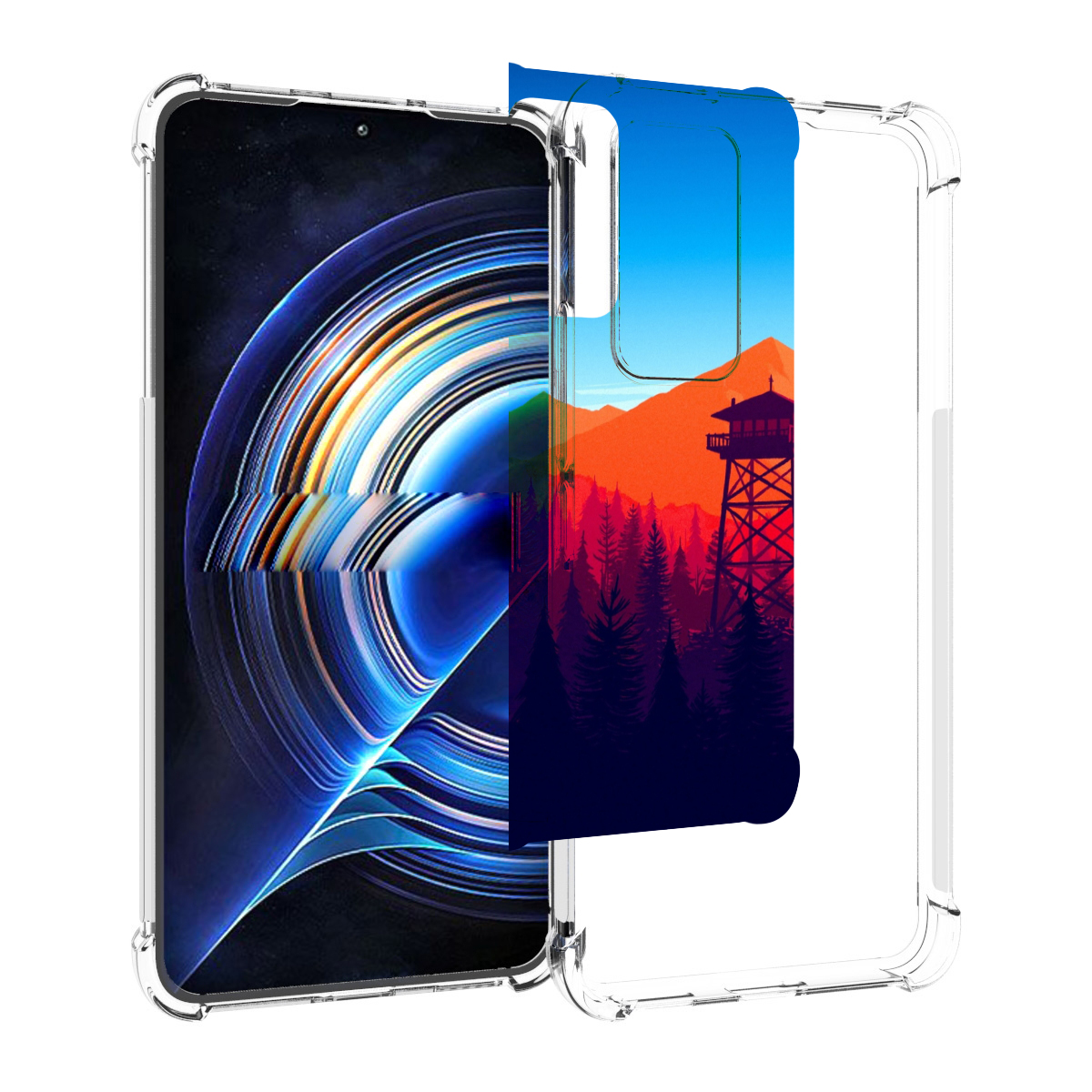 

Чехол MyPads лес с оранжевыми горами для Tecno Camon 19 Neo, Прозрачный, Tocco