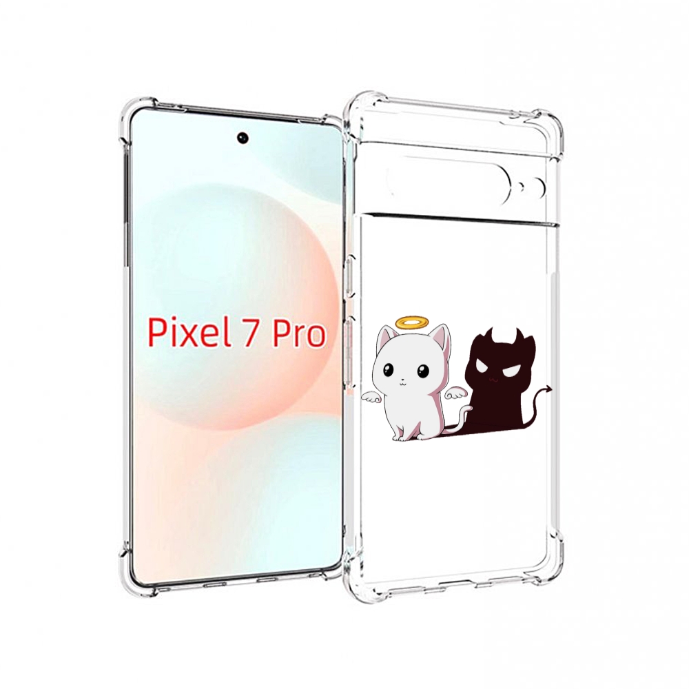 

Чехол Mypads Котик-С-Злой-Тенью Для Google Pixel 7 Pro, Прозрачный, Tocco