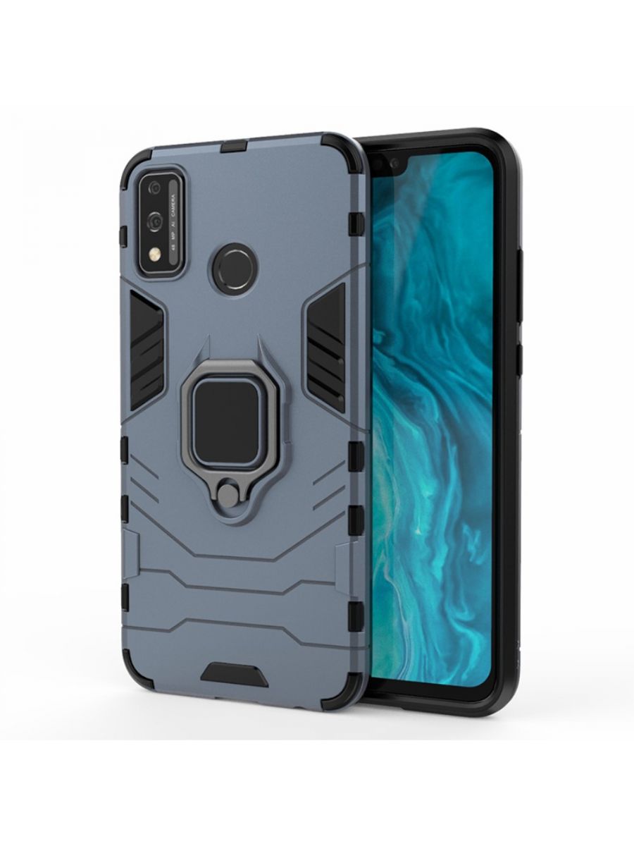 

Brodef Ring Противоударный чехол с кольцом для Honor 9X lite синий