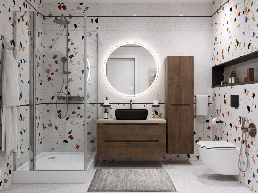 

Тумба с раковиной BelBagno Etna ETNA80RW-KEPMCO-1302H301-SET со столешницей, Коричневый, 80