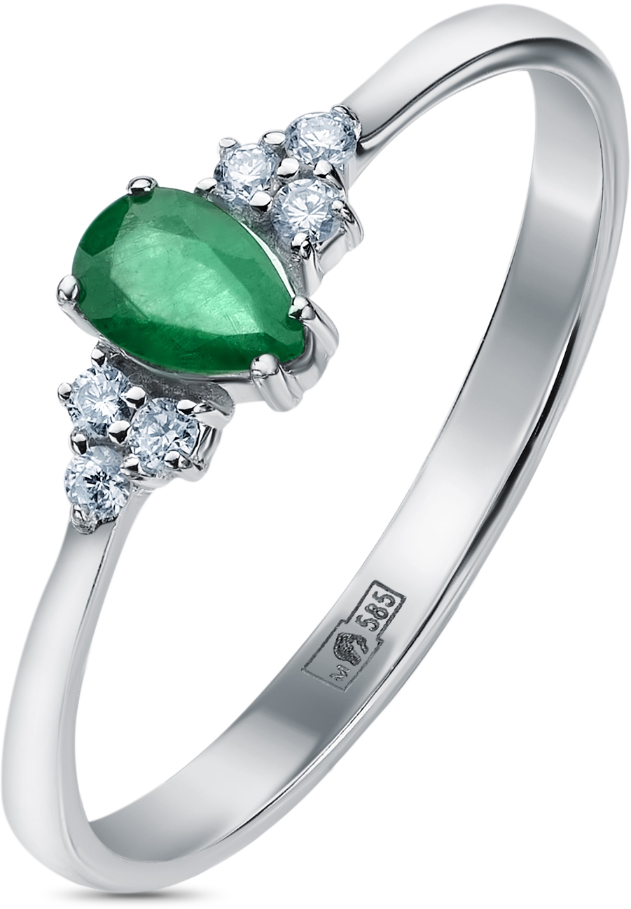 

Кольцо из белого золота с бриллиантом р. 16.5 Sargon jewelry R1902-1010, R1902-1010