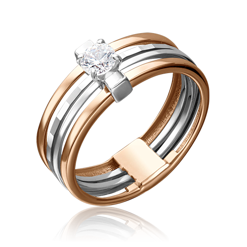 

Кольцо из золота с фианитом р.19.5 PLATINA jewelry 01-5238-00-501-1111-38, 01-5238-00-501-1111-38