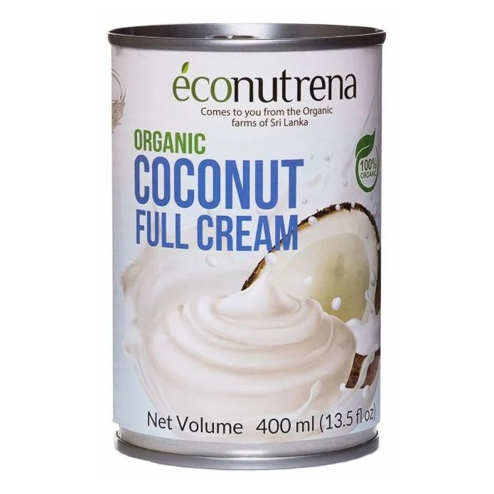 Растительный аналог сливок Econutrena кокосовый ультрапастеризованный 30% 400 мл