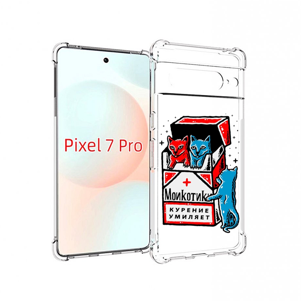

Чехол Mypads Красно-Синие-Коты Для Google Pixel 7 Pro, Прозрачный, Tocco